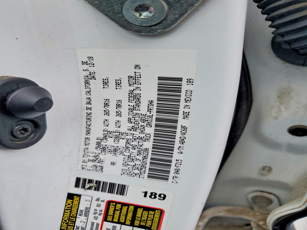 2019 TOYOTA TACOMA photo 34