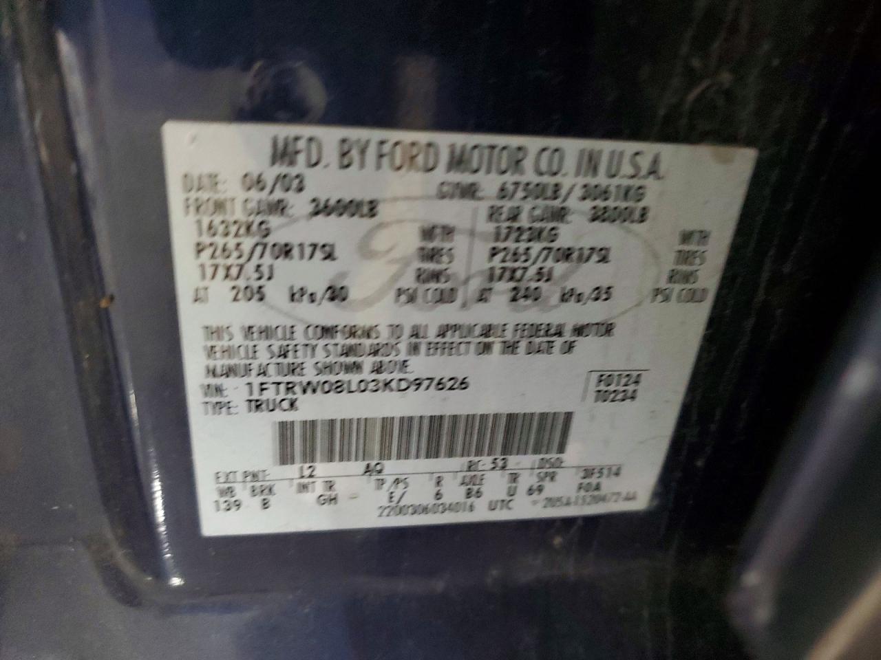 2003 FORD F150 SUPERCREW photo 12