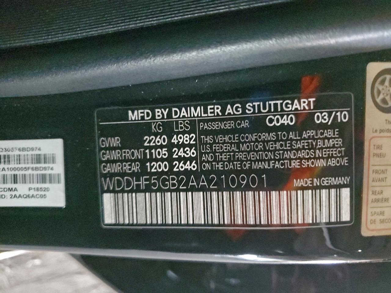 2010 MERCEDES-BENZ E 350 photo 12
