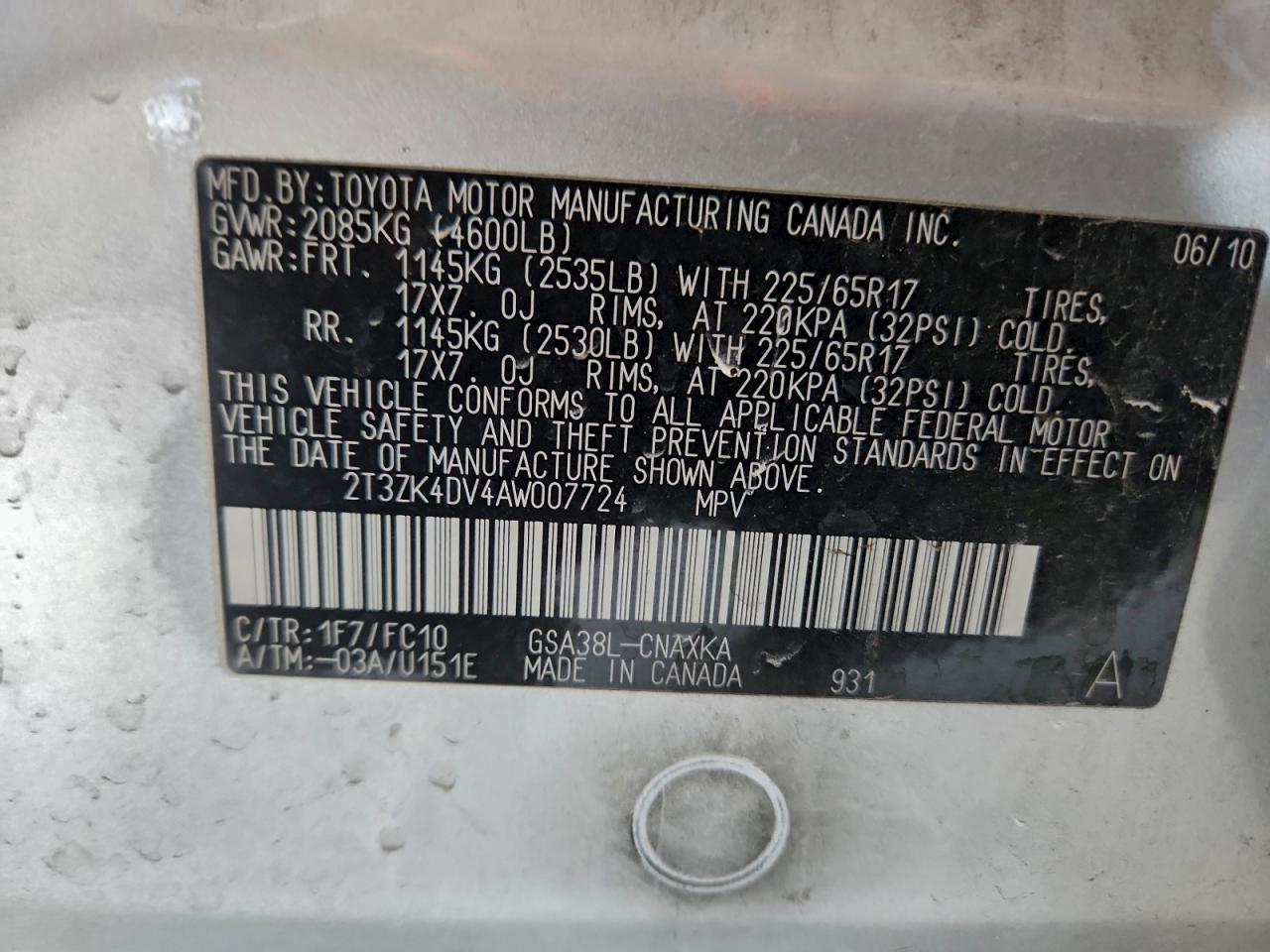 2010 TOYOTA RAV4 photo 13