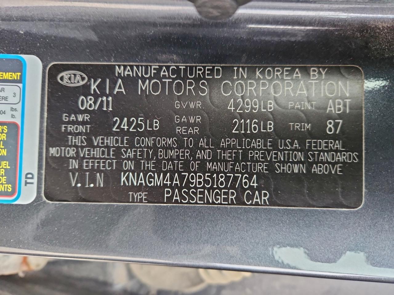 2011 KIA OPTIMA LX photo 13