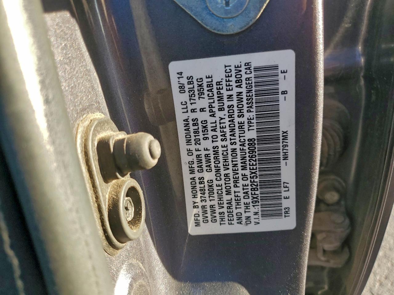 2014 HONDA CIVIC LX photo 34