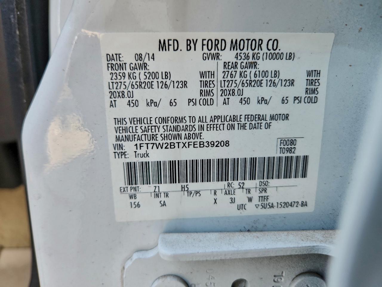2015 FORD F250 SUPER DUTY photo 12