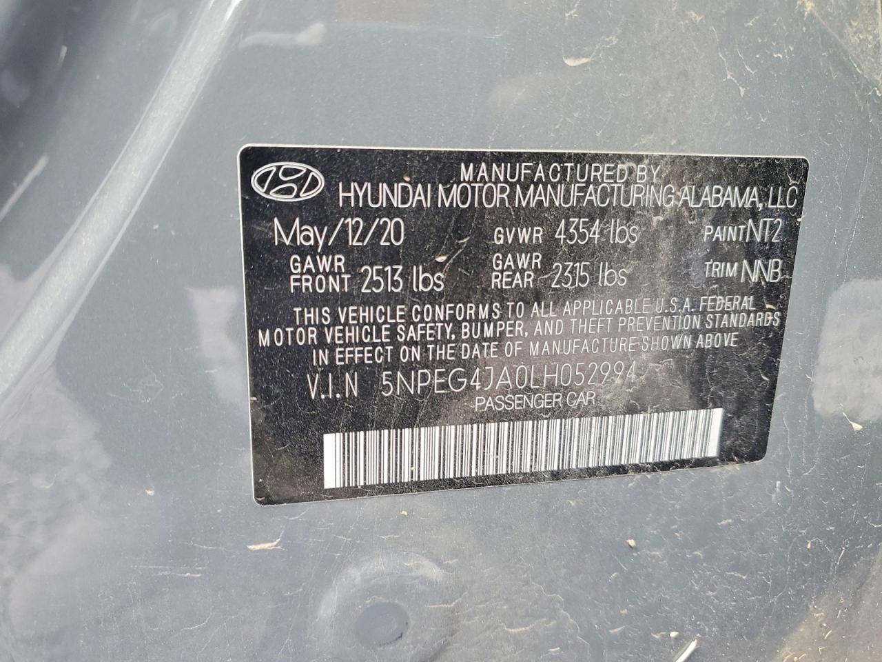 2020 HYUNDAI SONATA SE photo 12