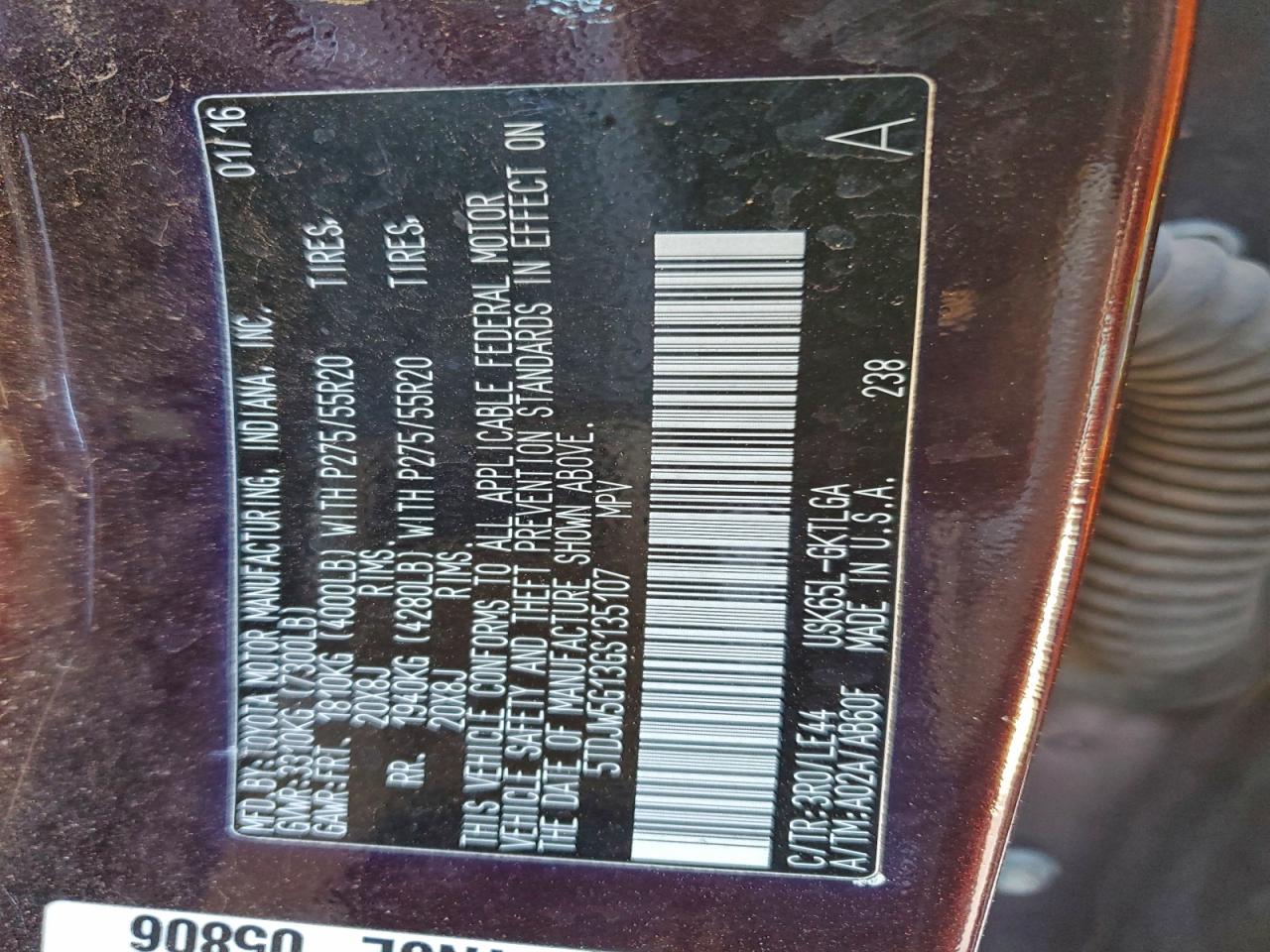 2016 TOYOTA SEQUOIA LIMITED photo 14