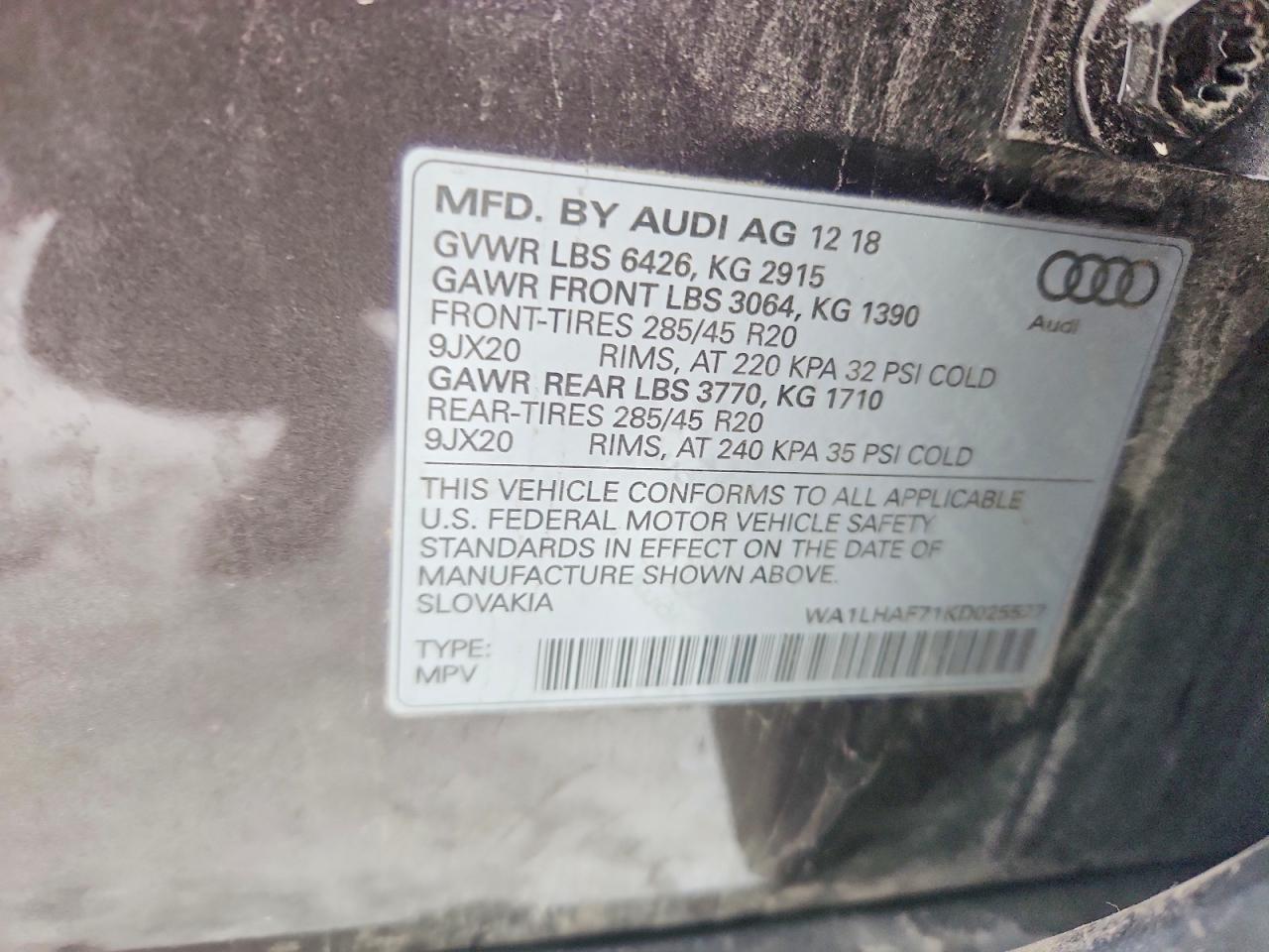 2019 AUDI Q7 PREMIUM PLUS photo 13
