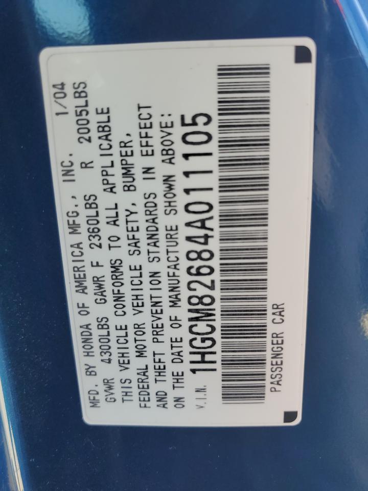 2004 HONDA ACCORD EX photo 12