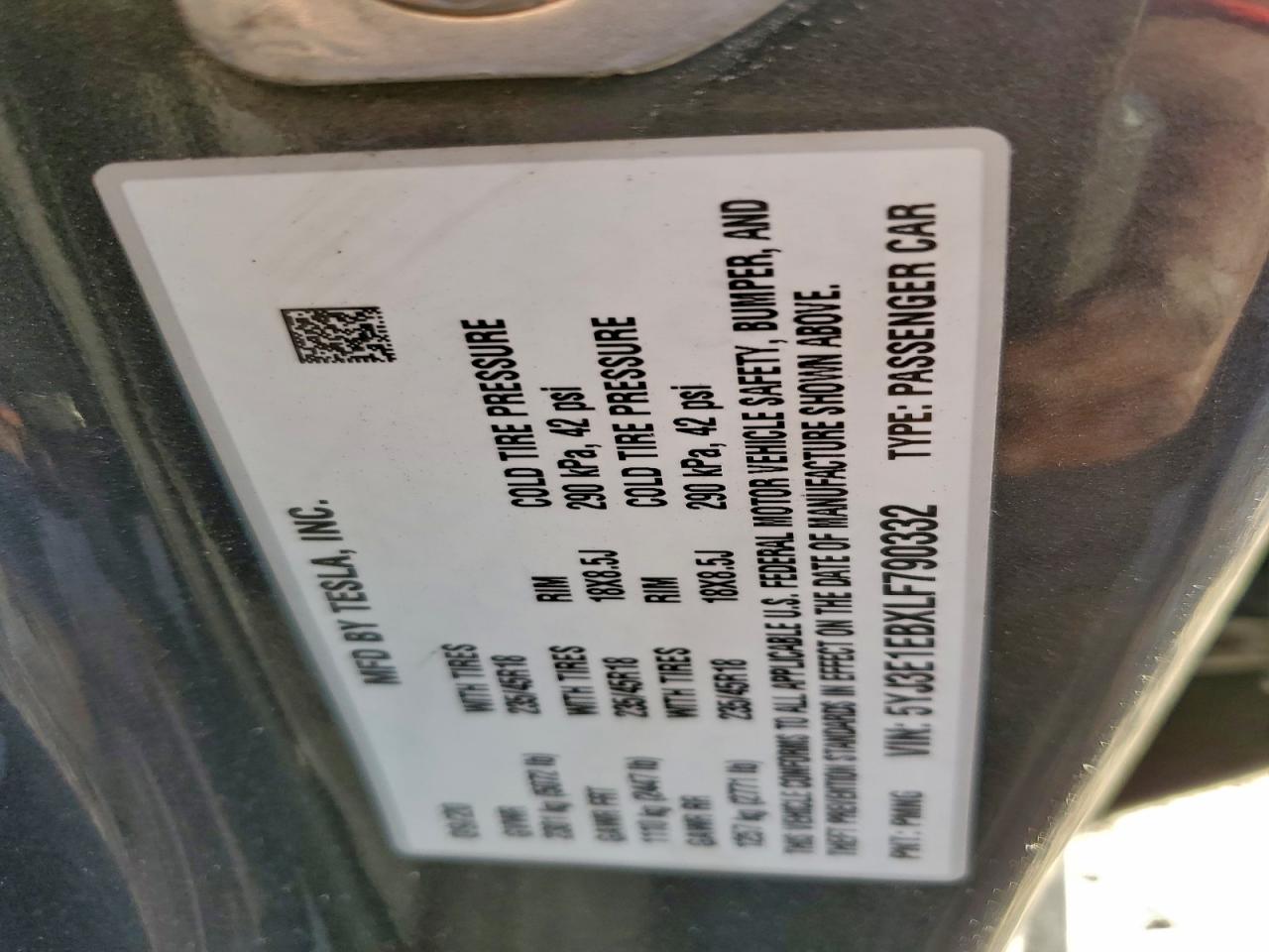 2020 TESLA MODEL 3 photo 12