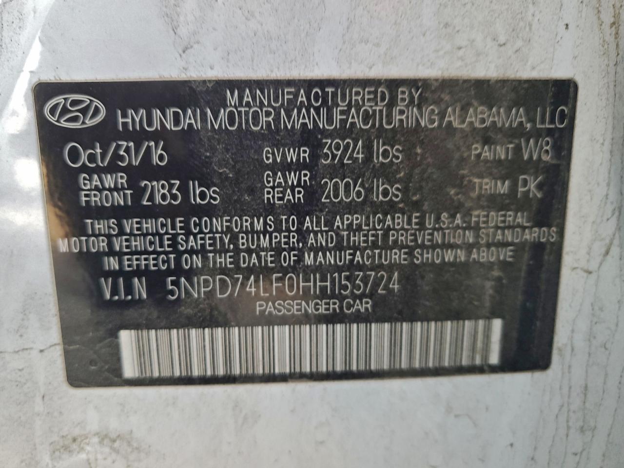 2017 HYUNDAI ELANTRA SE photo 12