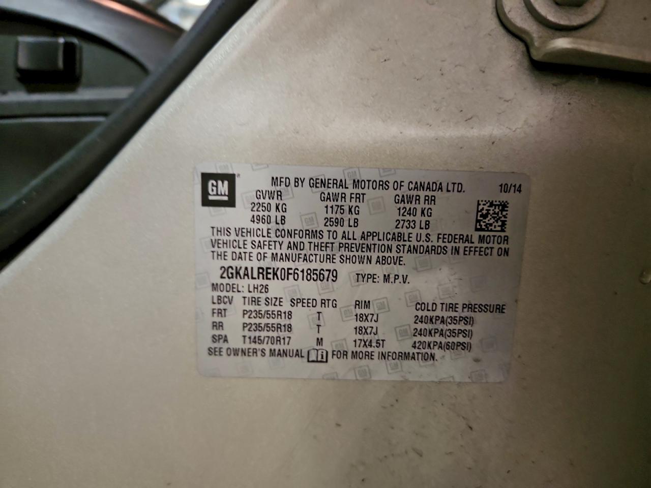 2015 GMC TERRAIN SLE photo 13