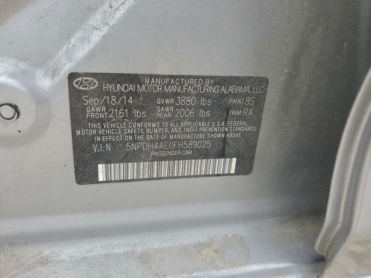 2015 HYUNDAI ELANTRA SE photo 12