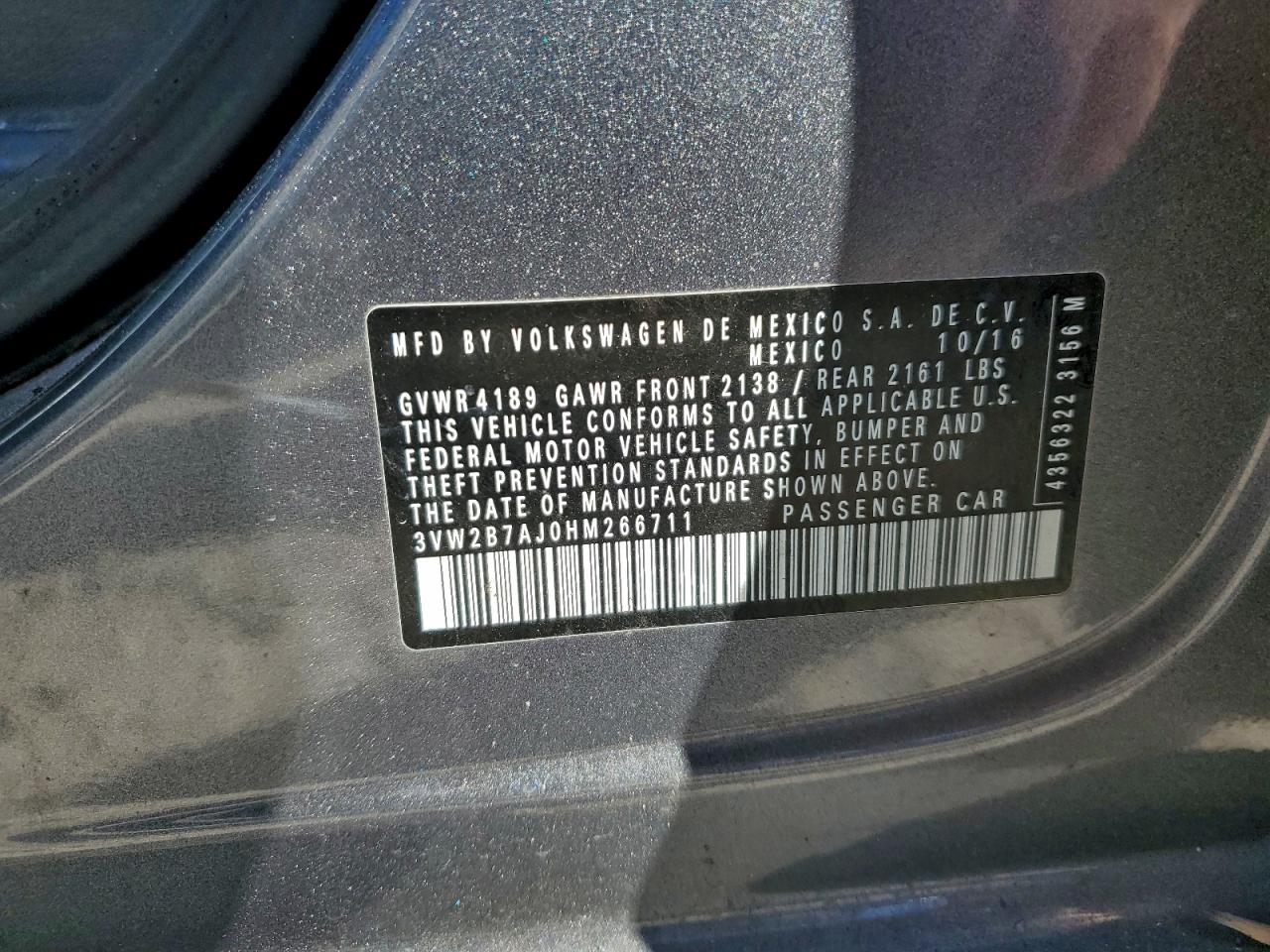 2017 VOLKSWAGEN JETTA S photo 12