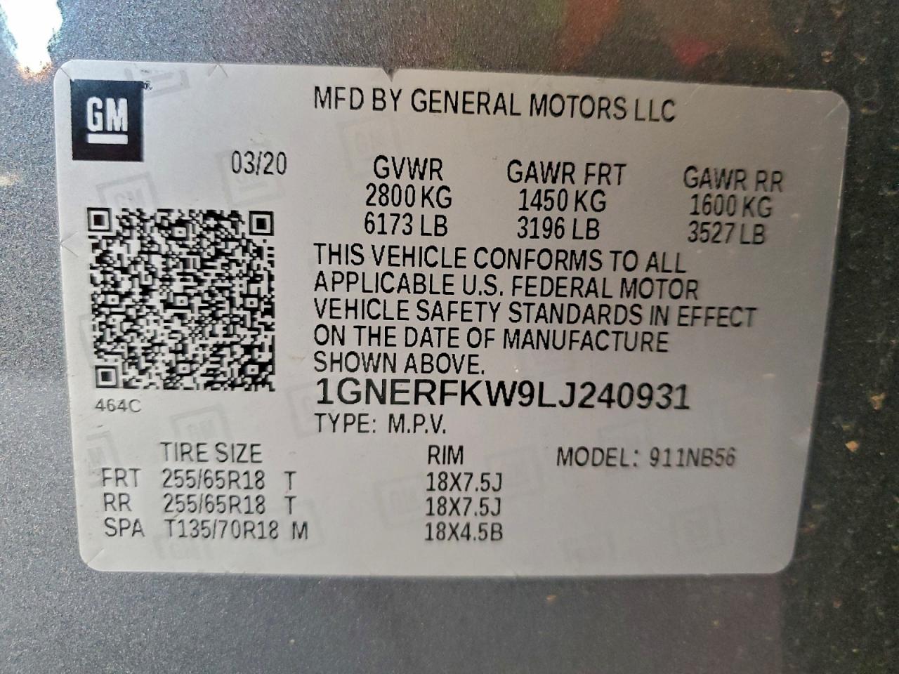 2020 CHEVROLET TRAVERSE LS photo 14
