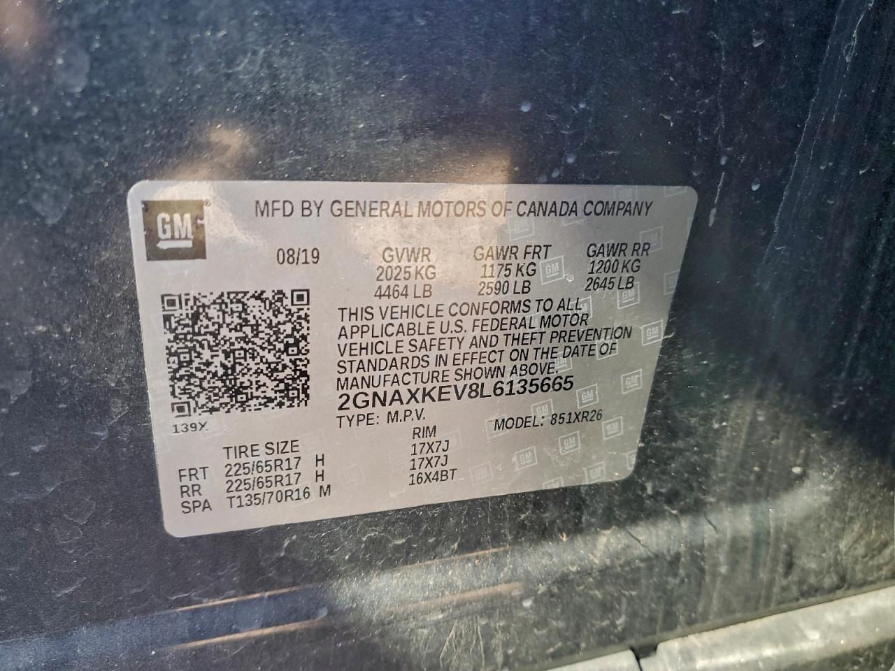 2020 CHEVROLET EQUINOX LT photo 12