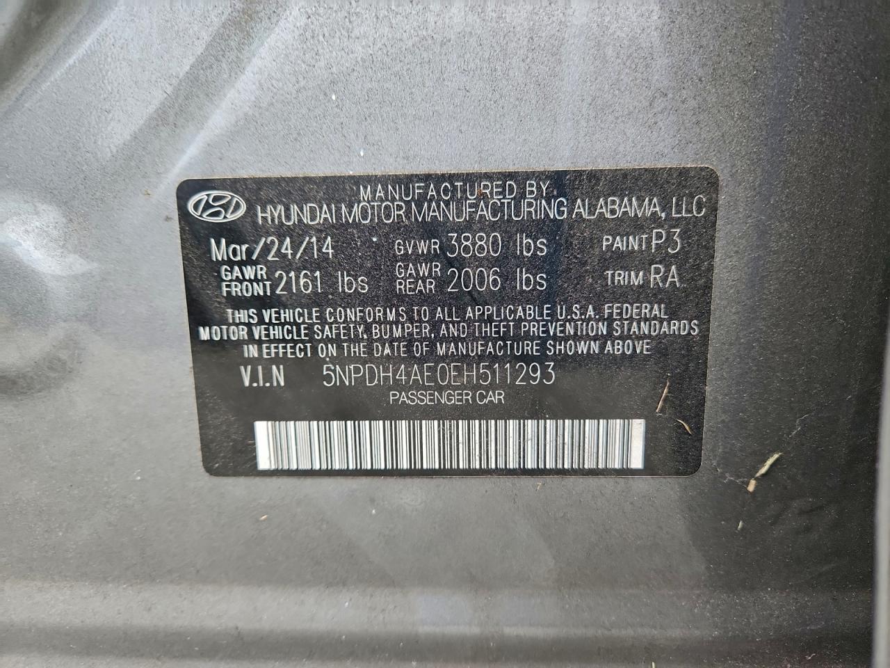 2014 HYUNDAI ELANTRA SE photo 12