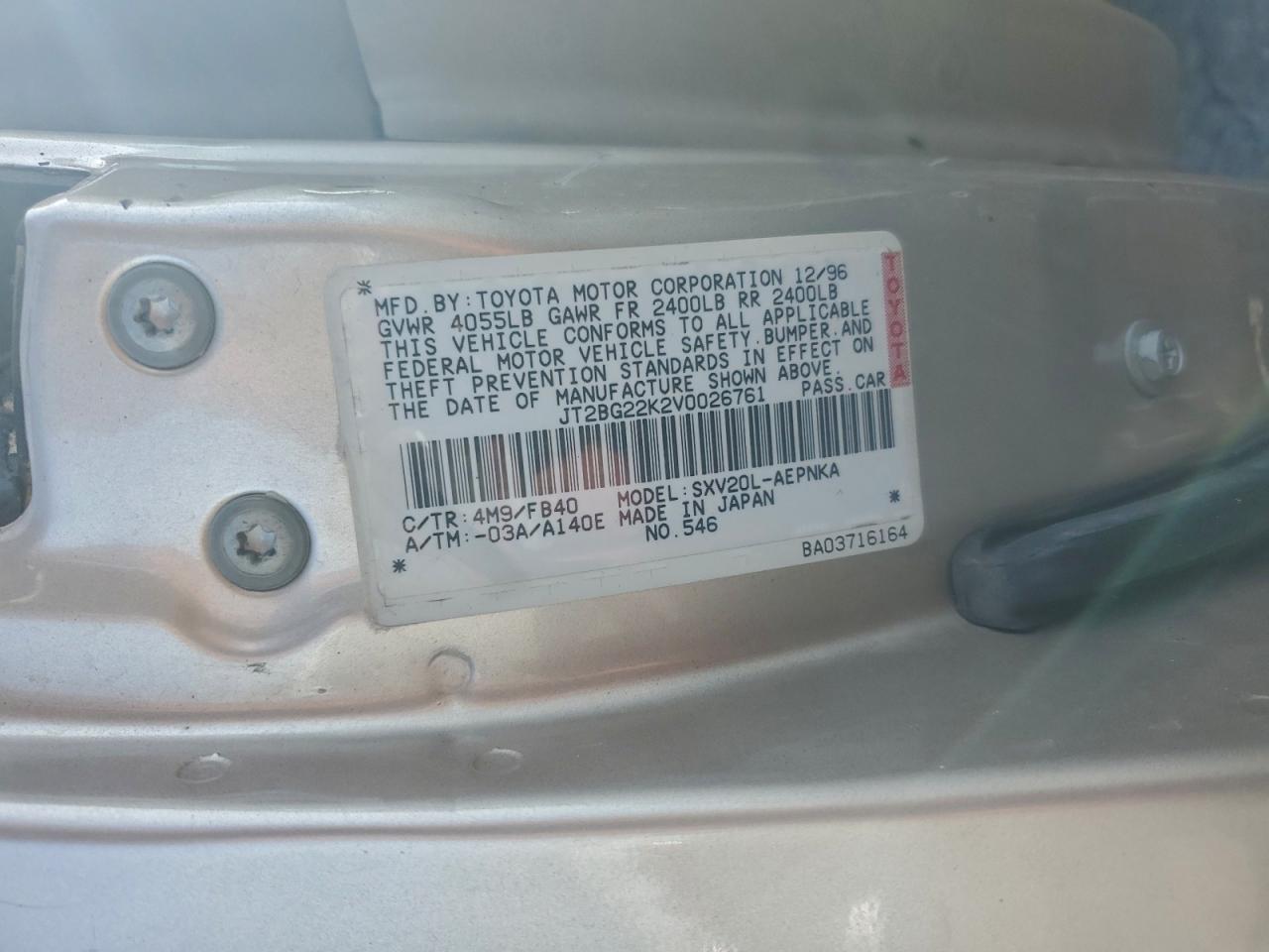 1997 TOYOTA CAMRY LE photo 23
