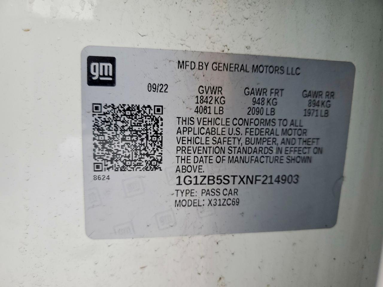 2022 CHEVROLET MALIBU LS photo 12