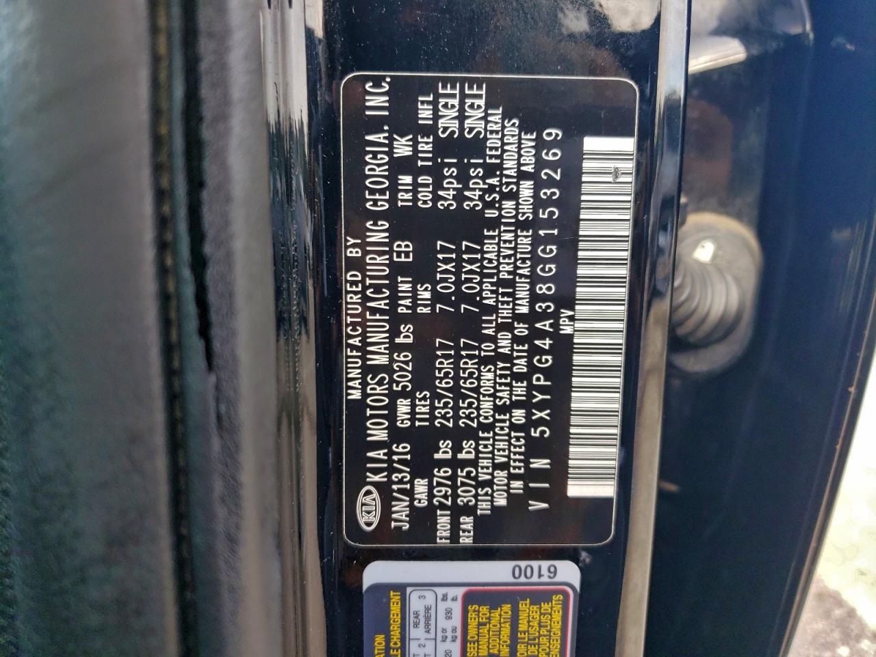 2016 KIA SORENTO LX photo 13