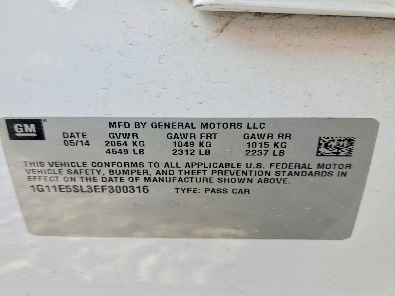 2014 CHEVROLET MALIBU 2LT photo 12