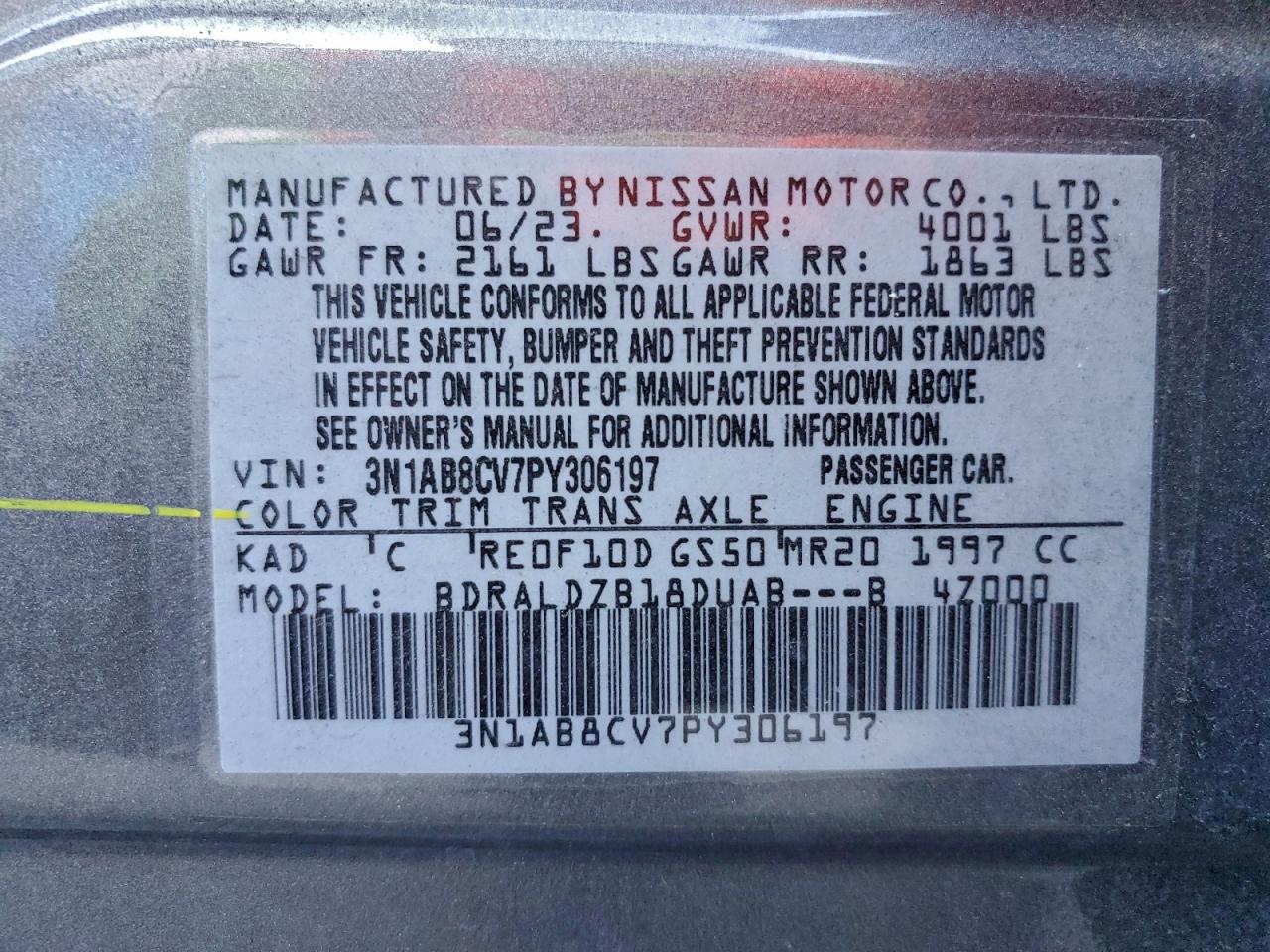 2023 NISSAN SENTRA SV photo 12