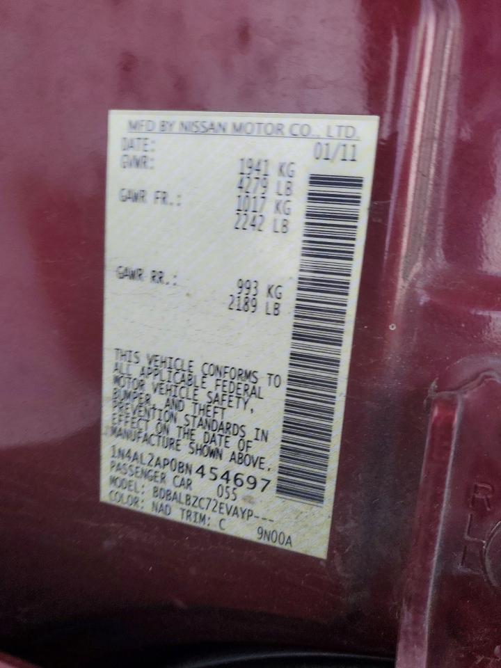 2011 NISSAN ALTIMA 2.5 photo 12