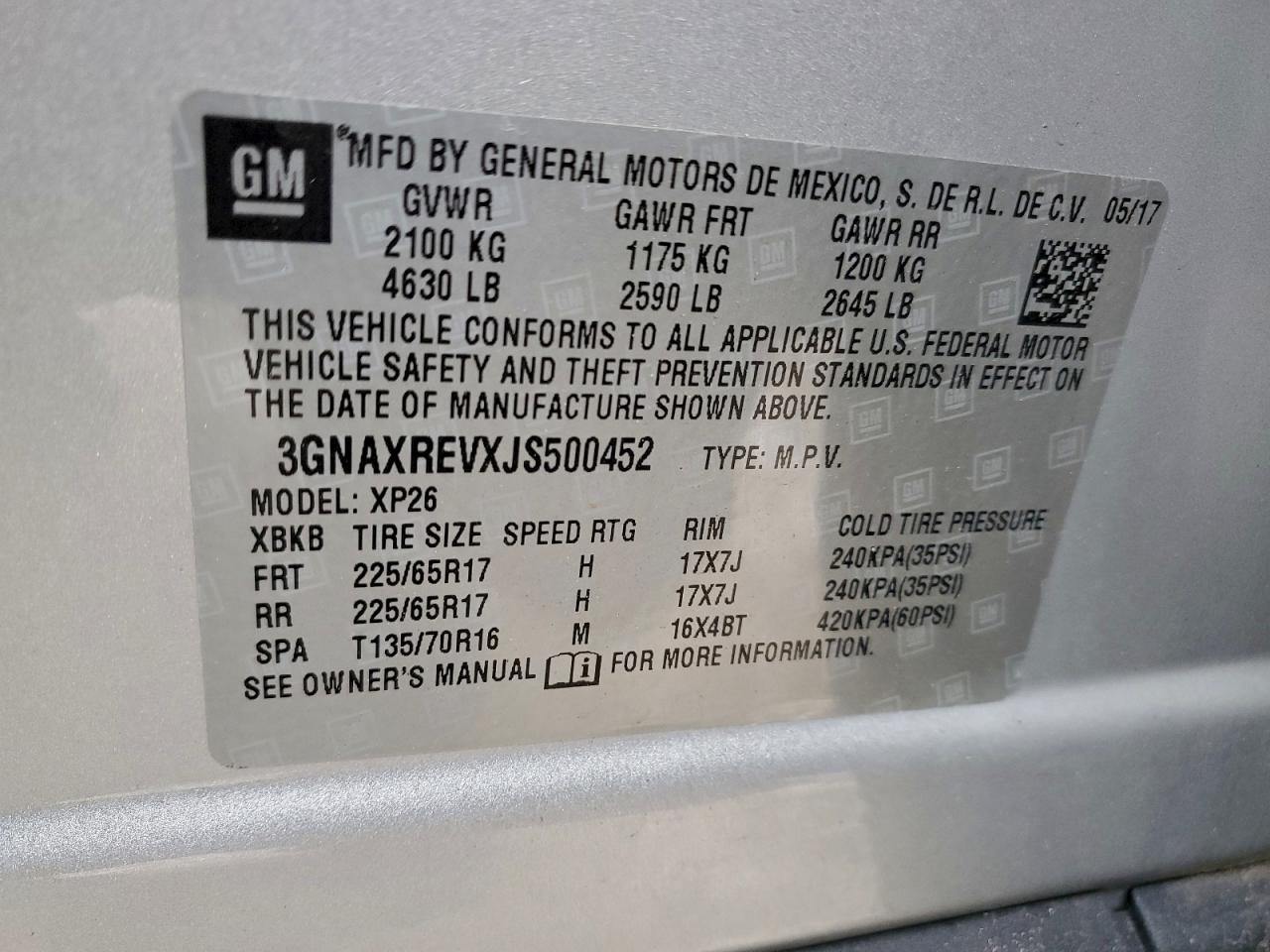 2018 CHEVROLET EQUINOX LS photo 13
