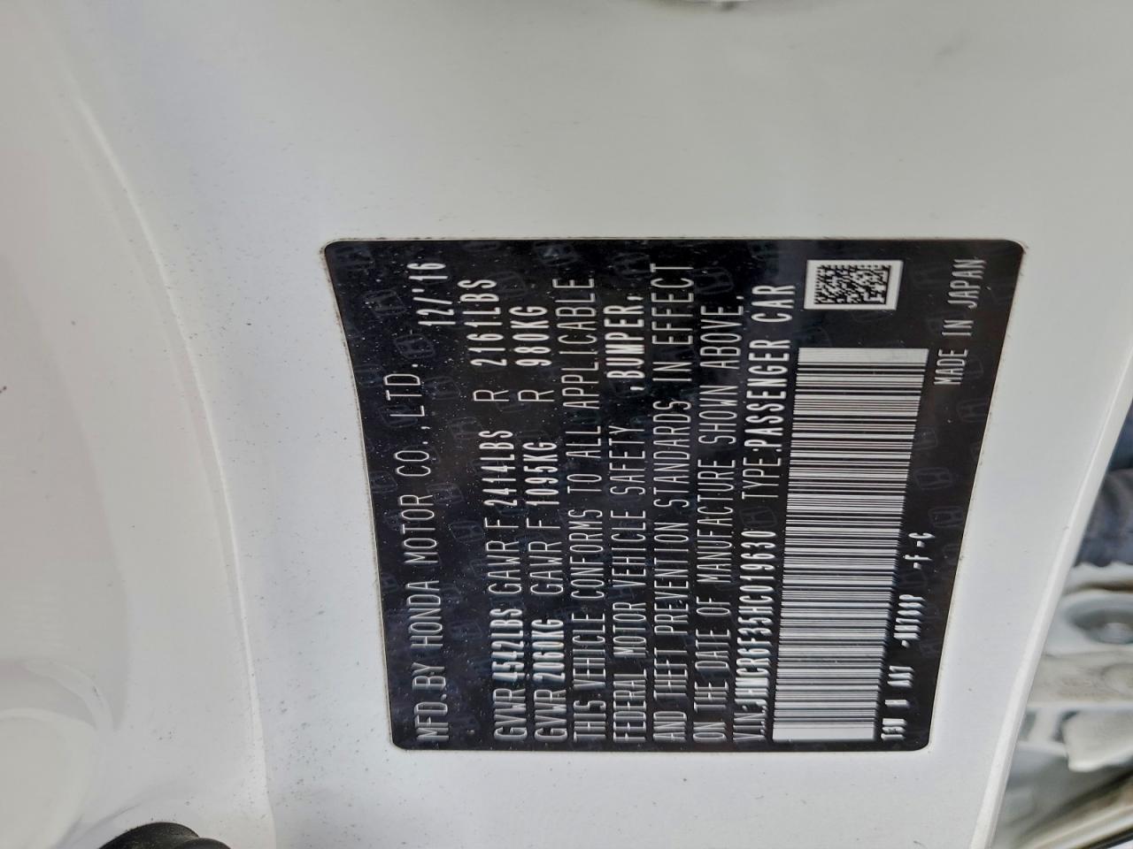 2017 HONDA ACCORD HYBRID photo 37