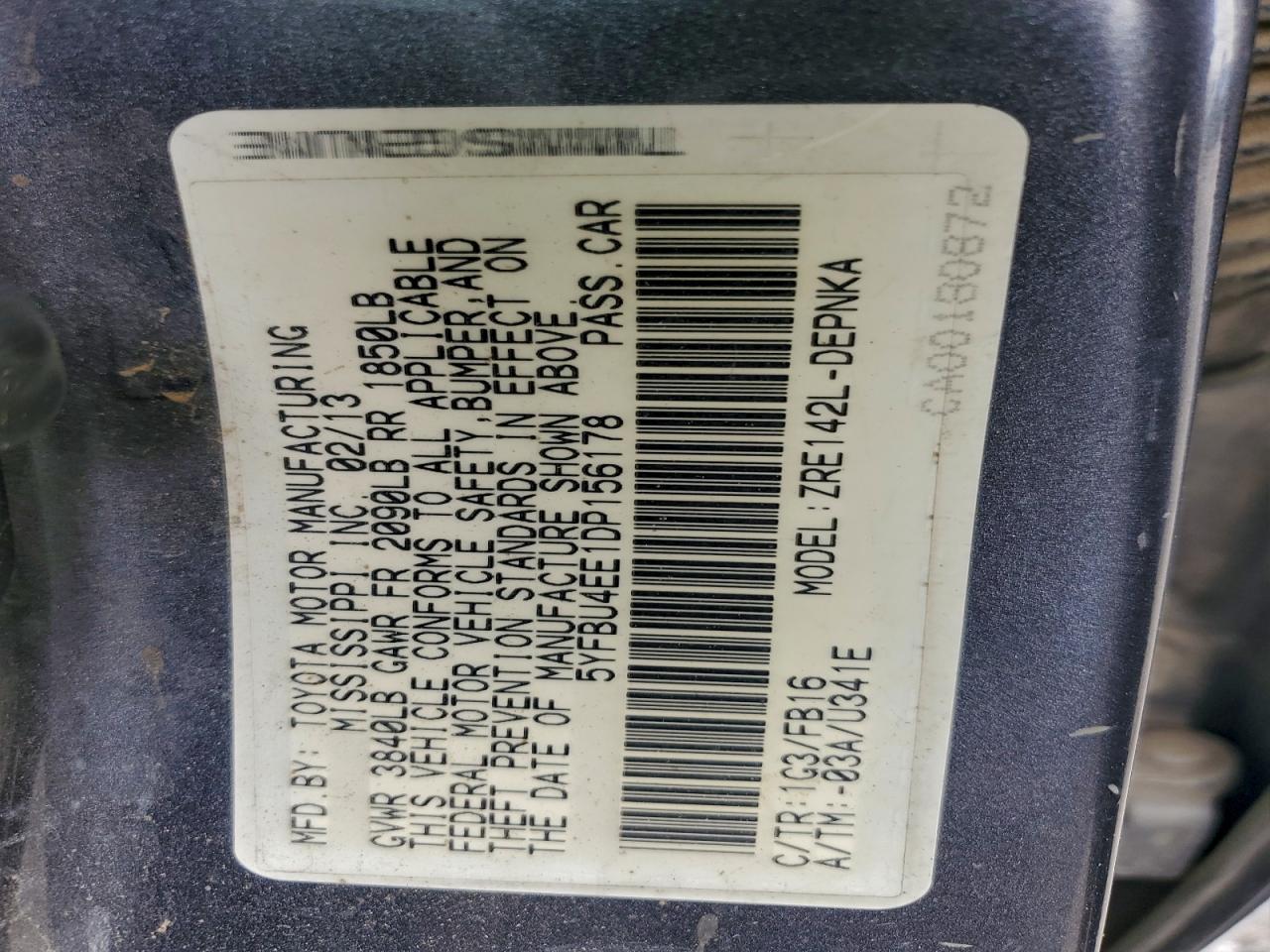 2013 TOYOTA COROLLA BASE photo 12