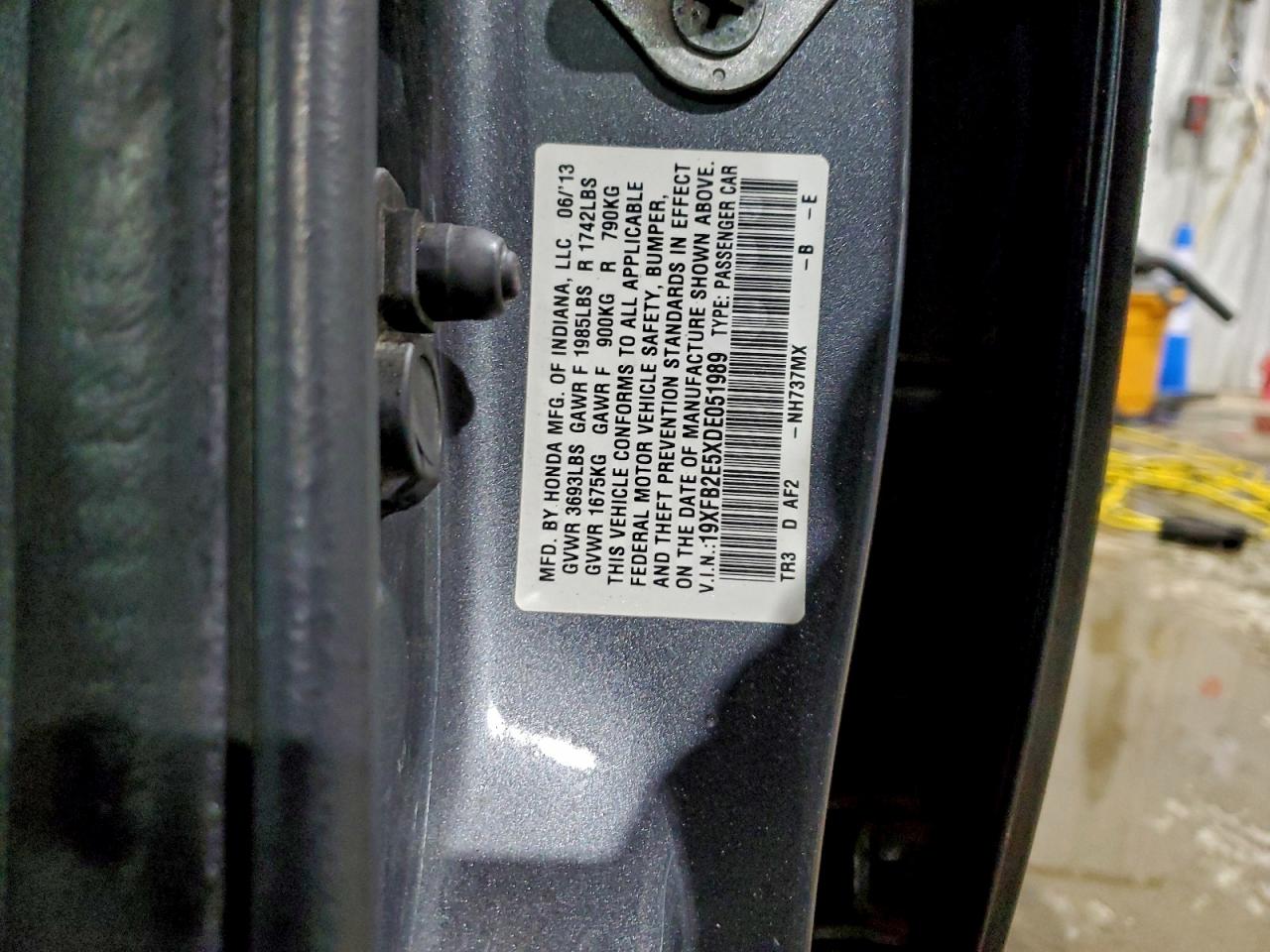 2013 HONDA CIVIC LX photo 12