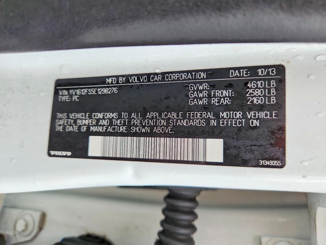 2014 VOLVO S60 T5 photo 12