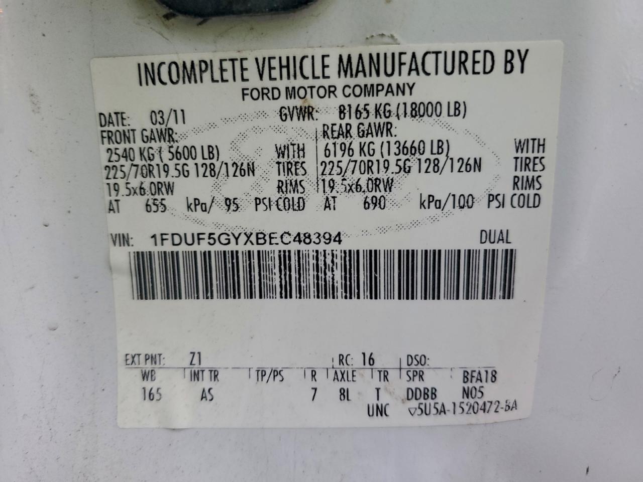 2011 FORD F550 SUPER DUTY UTILITY / SERVICE TRUCK photo 34