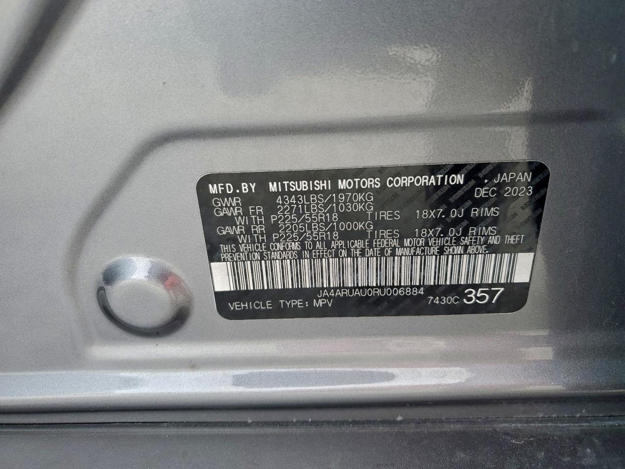 2024 MITSUBISHI OUTLANDER SPORT S/SE photo 13