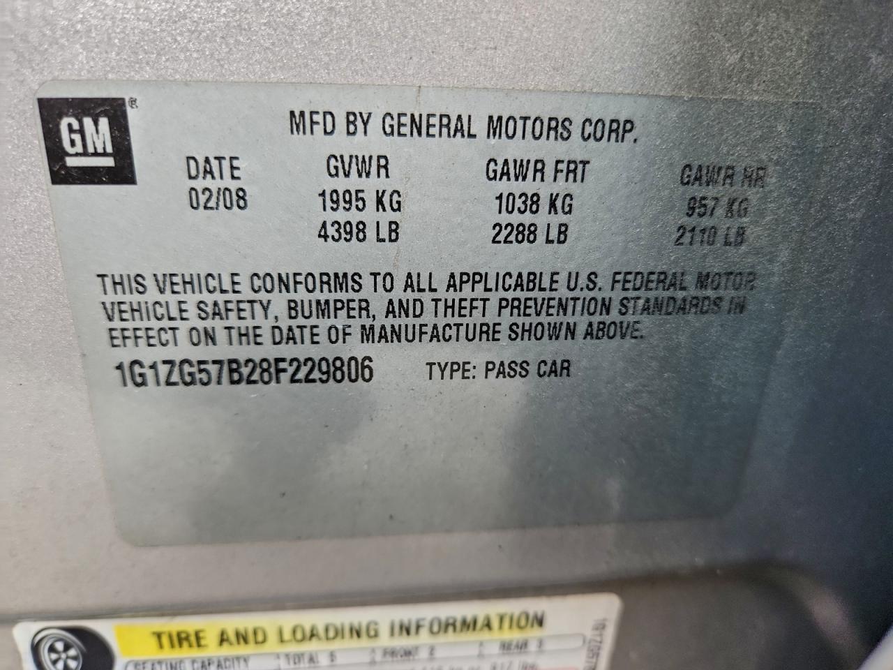 2008 CHEVROLET MALIBU LS photo 13