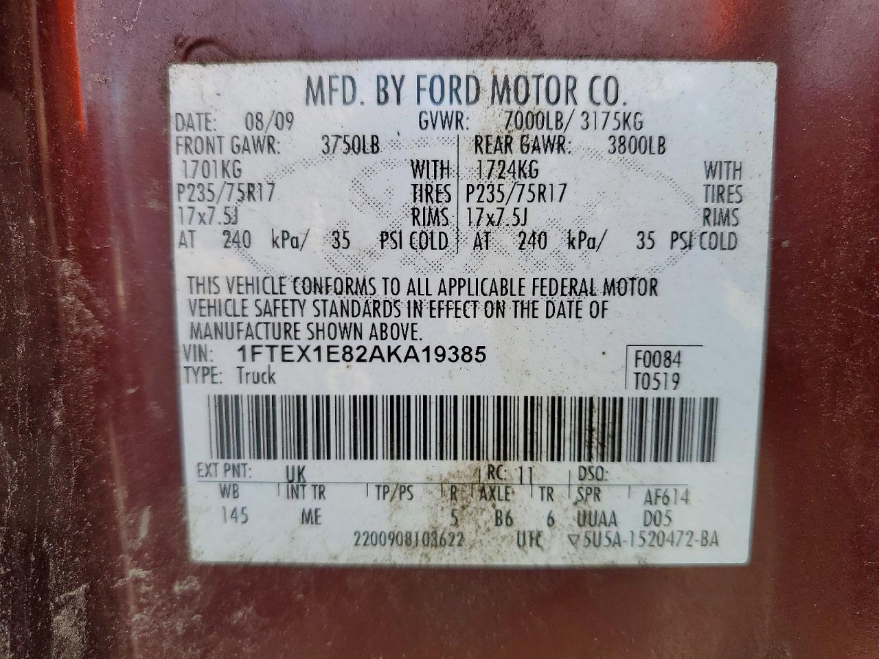 2010 FORD F150 SUPER CAB photo 25