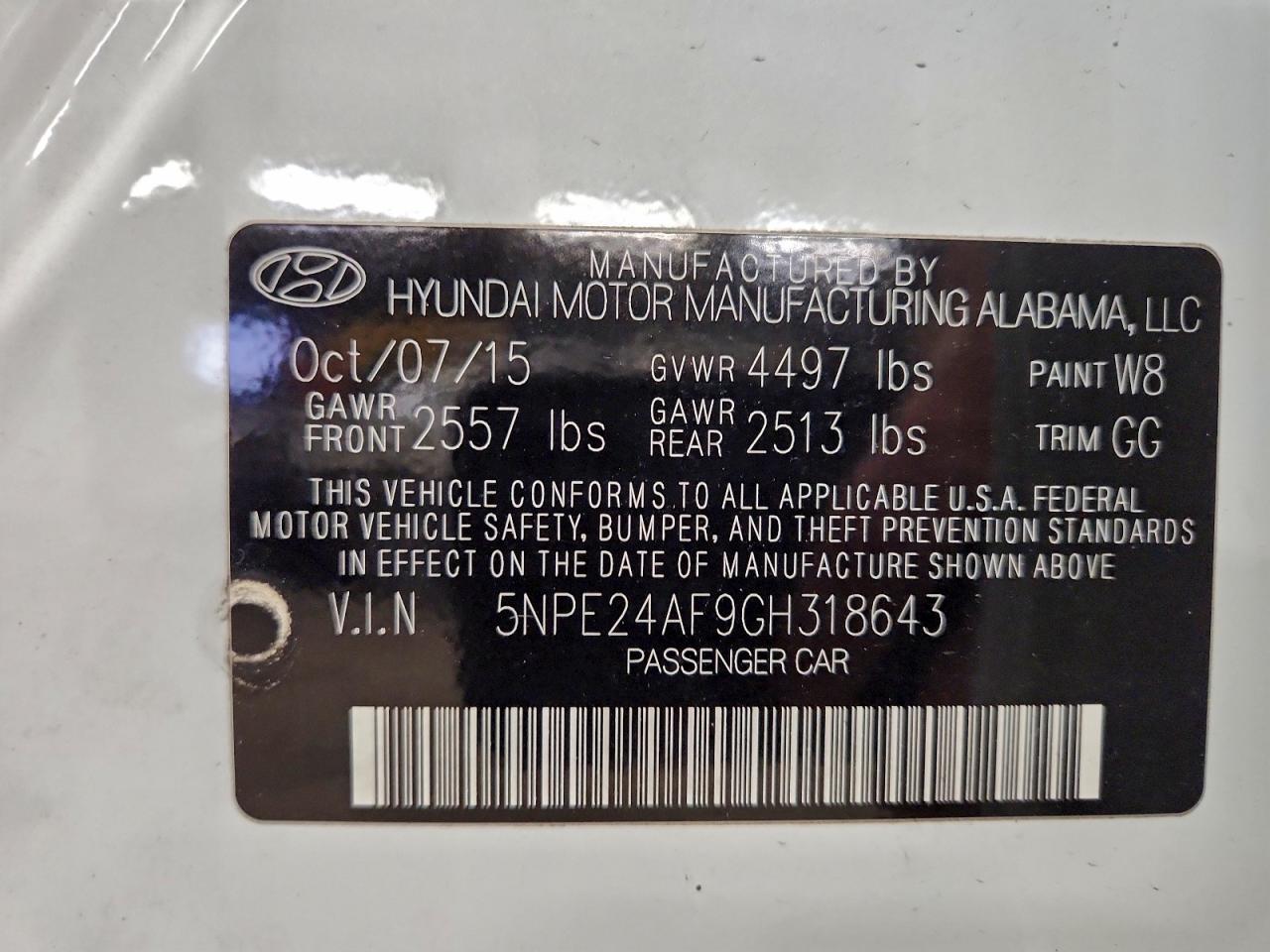 2016 HYUNDAI SONATA SE photo 12