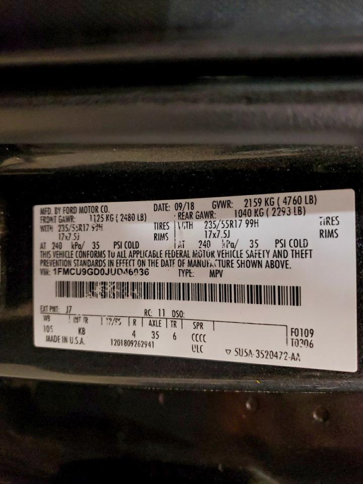2018 FORD ESCAPE SE photo 37