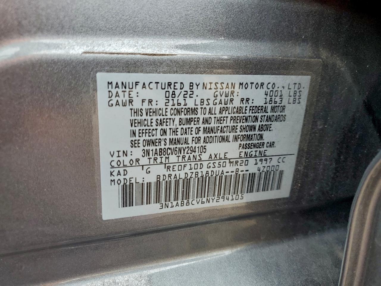 2022 NISSAN SENTRA SV photo 12