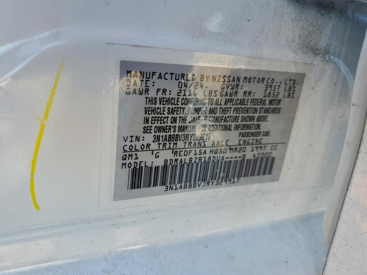 2024 NISSAN SENTRA S photo 12