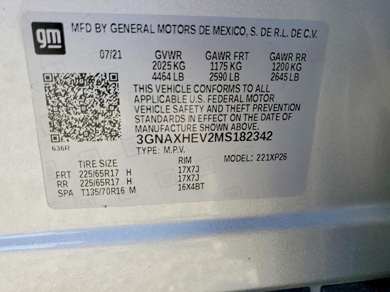 2021 CHEVROLET EQUINOX LS photo 12