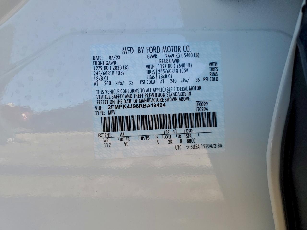 2024 FORD EDGE SEL photo 14