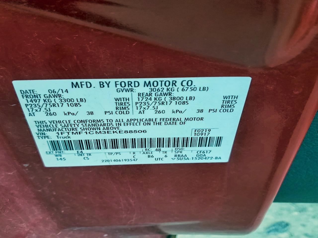 2014 FORD F150 photo 12