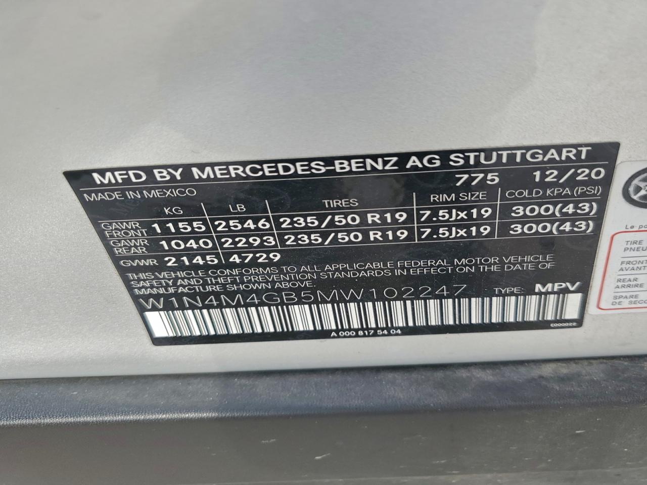 2021 MERCEDES-BENZ GLB 250 photo 13