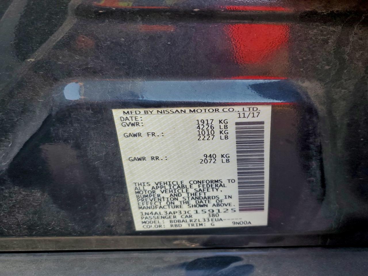 2018 NISSAN ALTIMA 2.5 photo 13