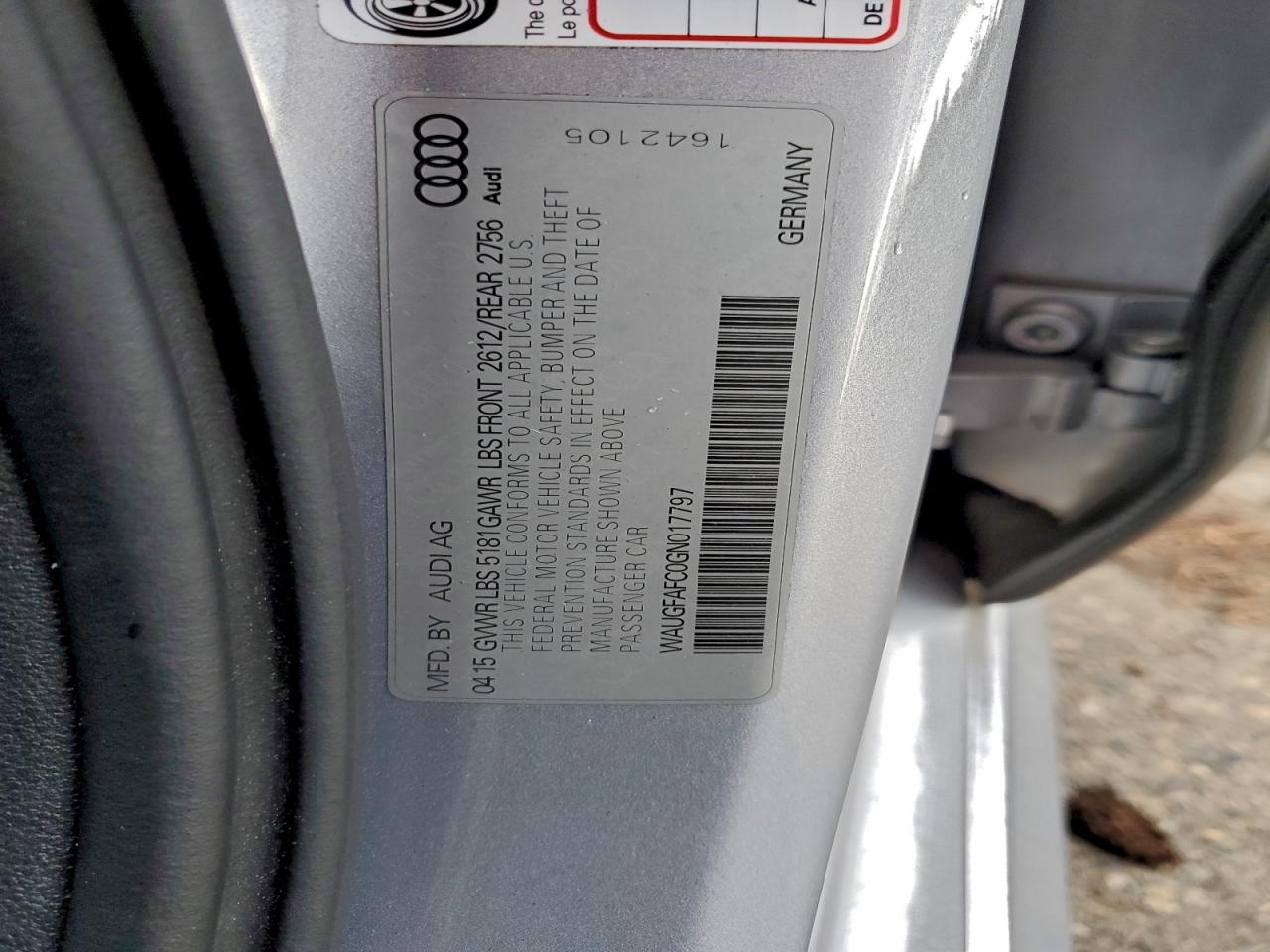 2016 AUDI A6 PREMIUM PLUS photo 12