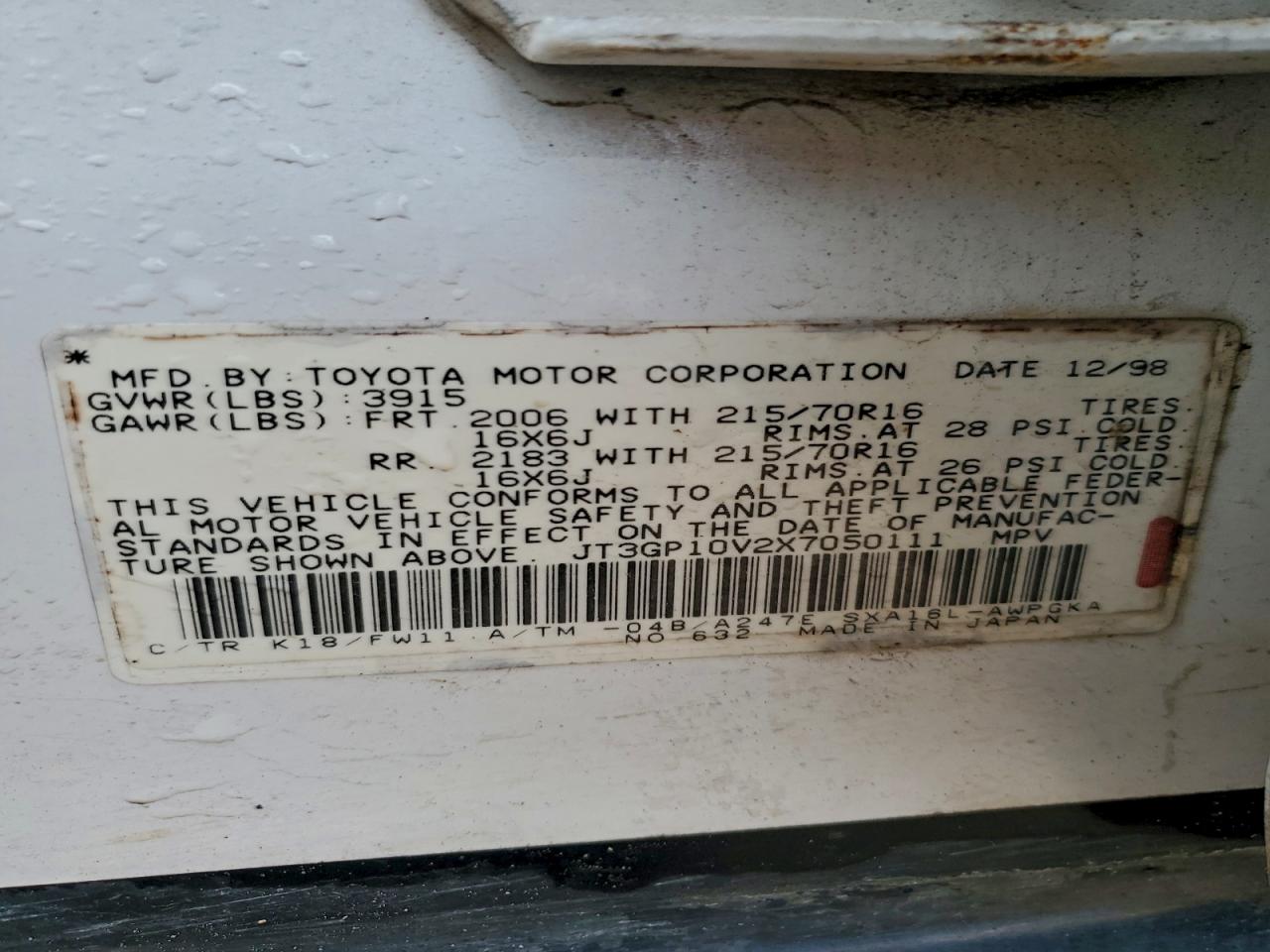 1999 TOYOTA RAV4 photo 13