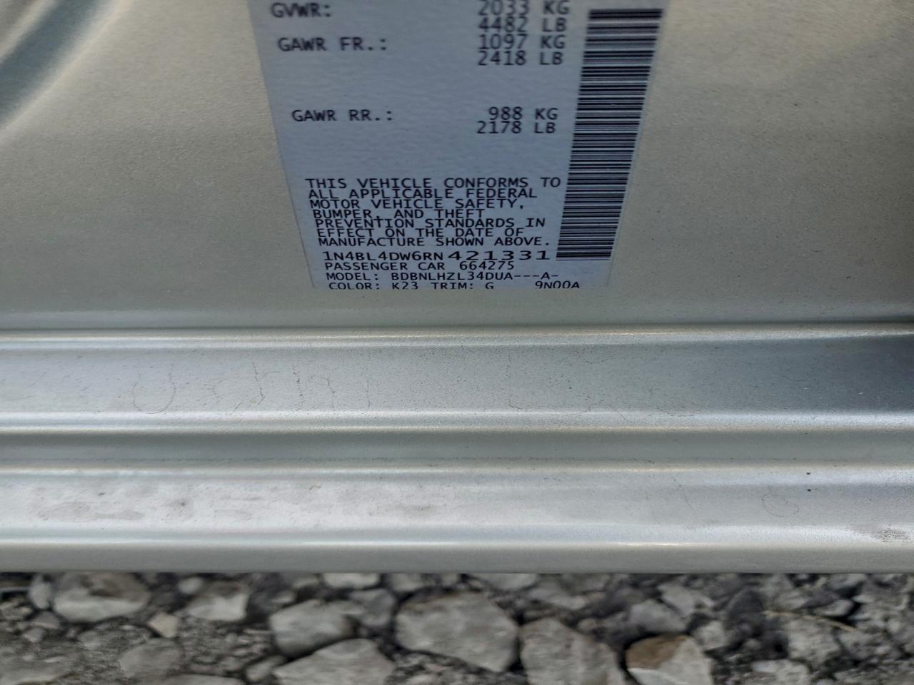 2024 NISSAN ALTIMA SV photo 12