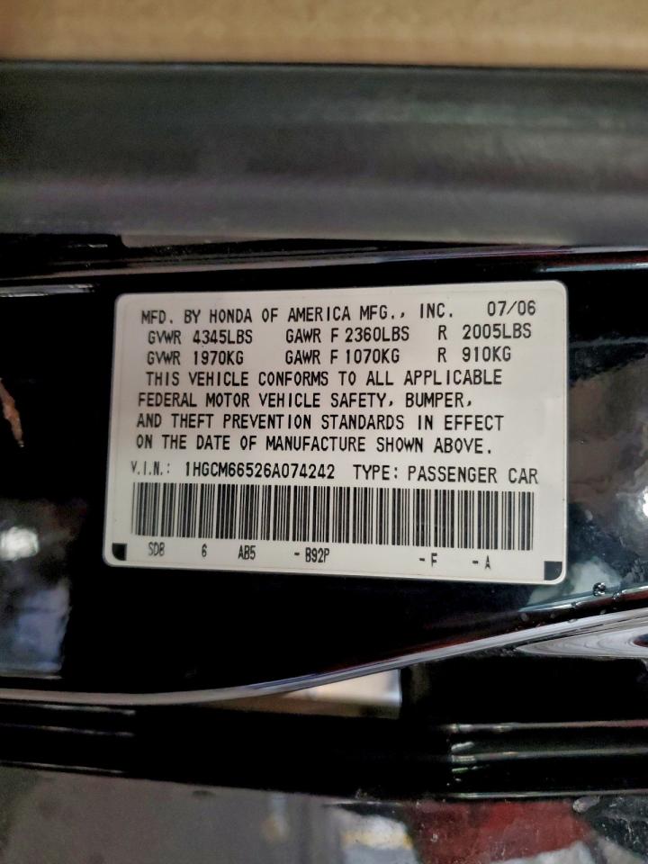 2006 HONDA ACCORD EX photo 23