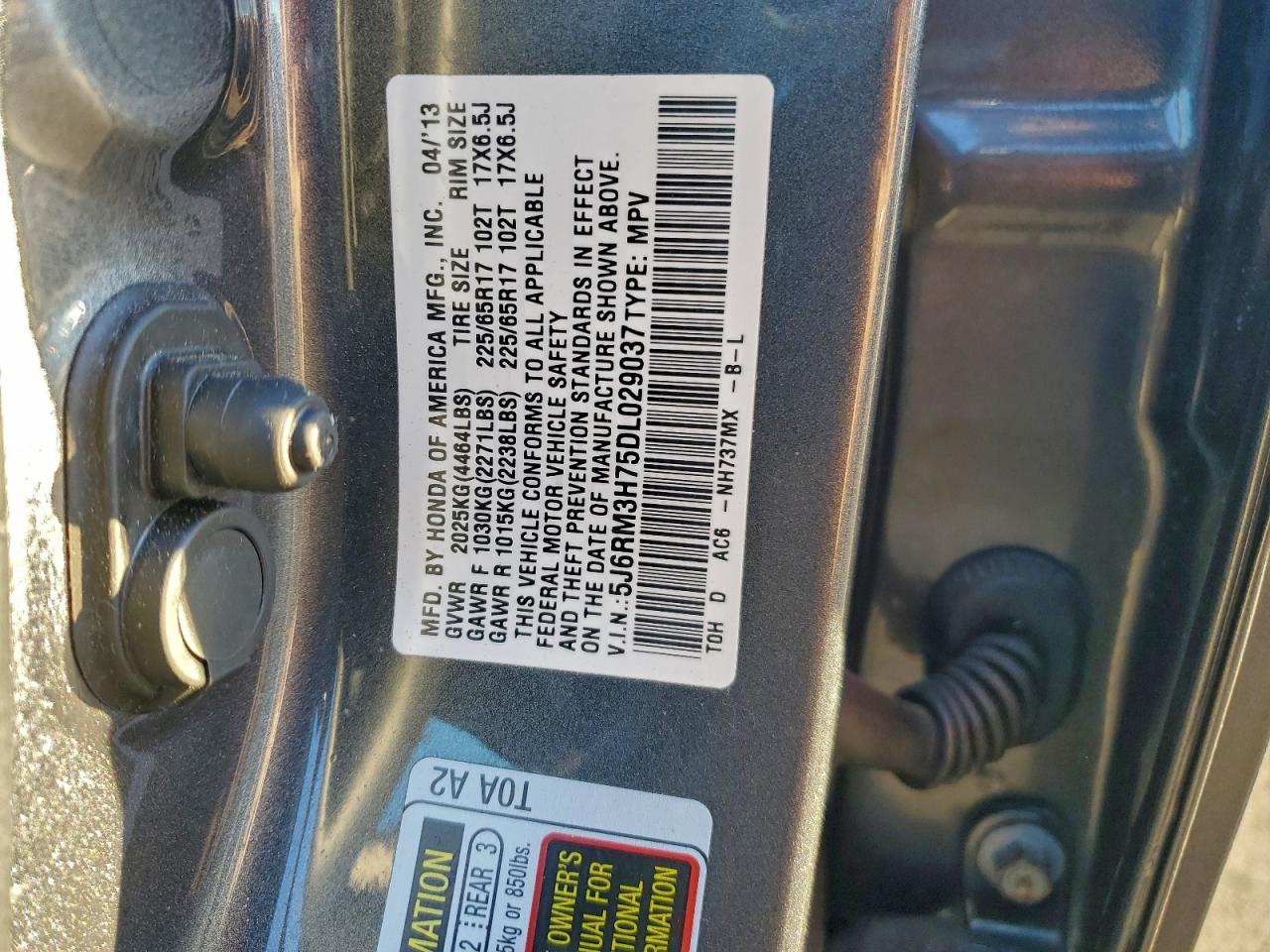 2013 HONDA CR-V EXL photo 13