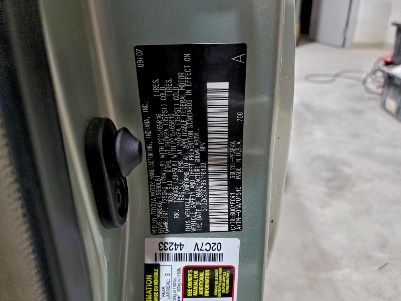 2008 TOYOTA SIENNA CE photo 13