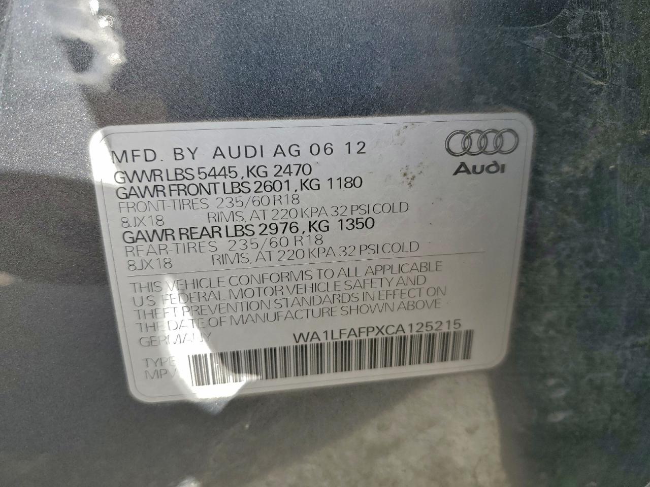2012 AUDI Q5 PREMIUM PLUS photo 14